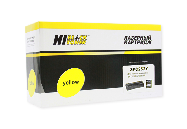 Картридж Hi-Black (HB-SPC252Y) для Ricoh Aficio SPC252DN/C252SF/SPC262DNw/SPC262SFNw, Y, 6K