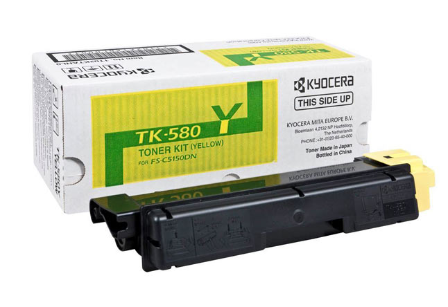 Картридж TK-580Y Kyocera FS-C5150DN, 2,8К (O) жёлтый 1T02KTANL0