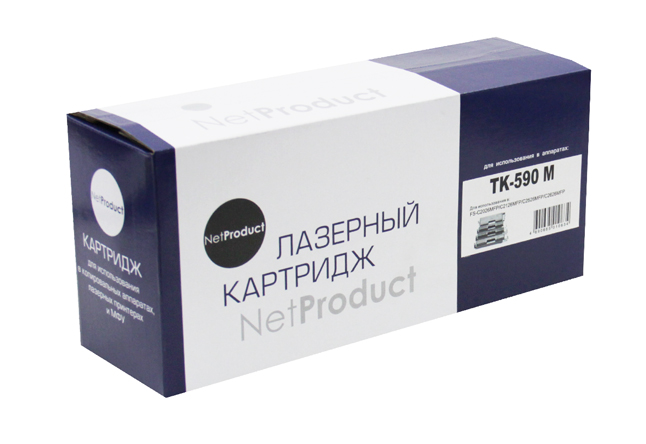 Тонер-картридж NetProduct (N-TK-590M) для Kyocera FS-C5250DN/C2626MFP, M, 5K