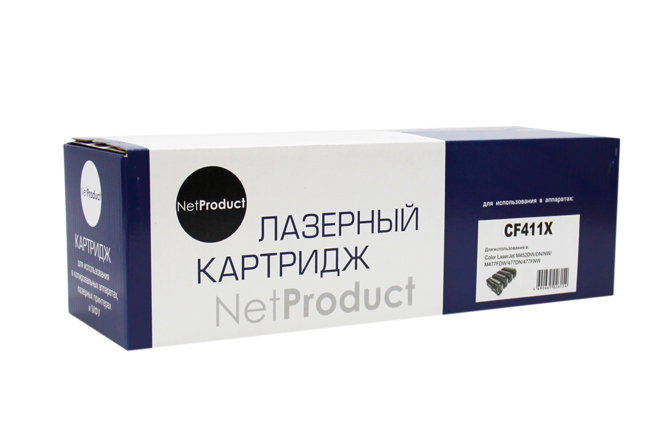 Картридж NetProduct (N-CF411X) для HP CLJ M452DW/DN/NW/M477FDW/477DN/477FNW, C, 5K