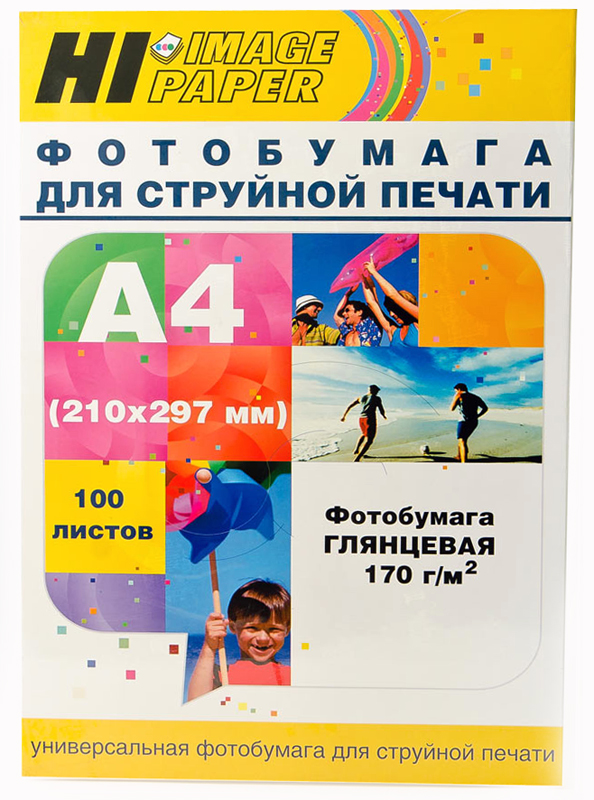 Фотобумага Hi-Image Paper глянцевая односторонняя, A4, 170 г/м2, 100 л.