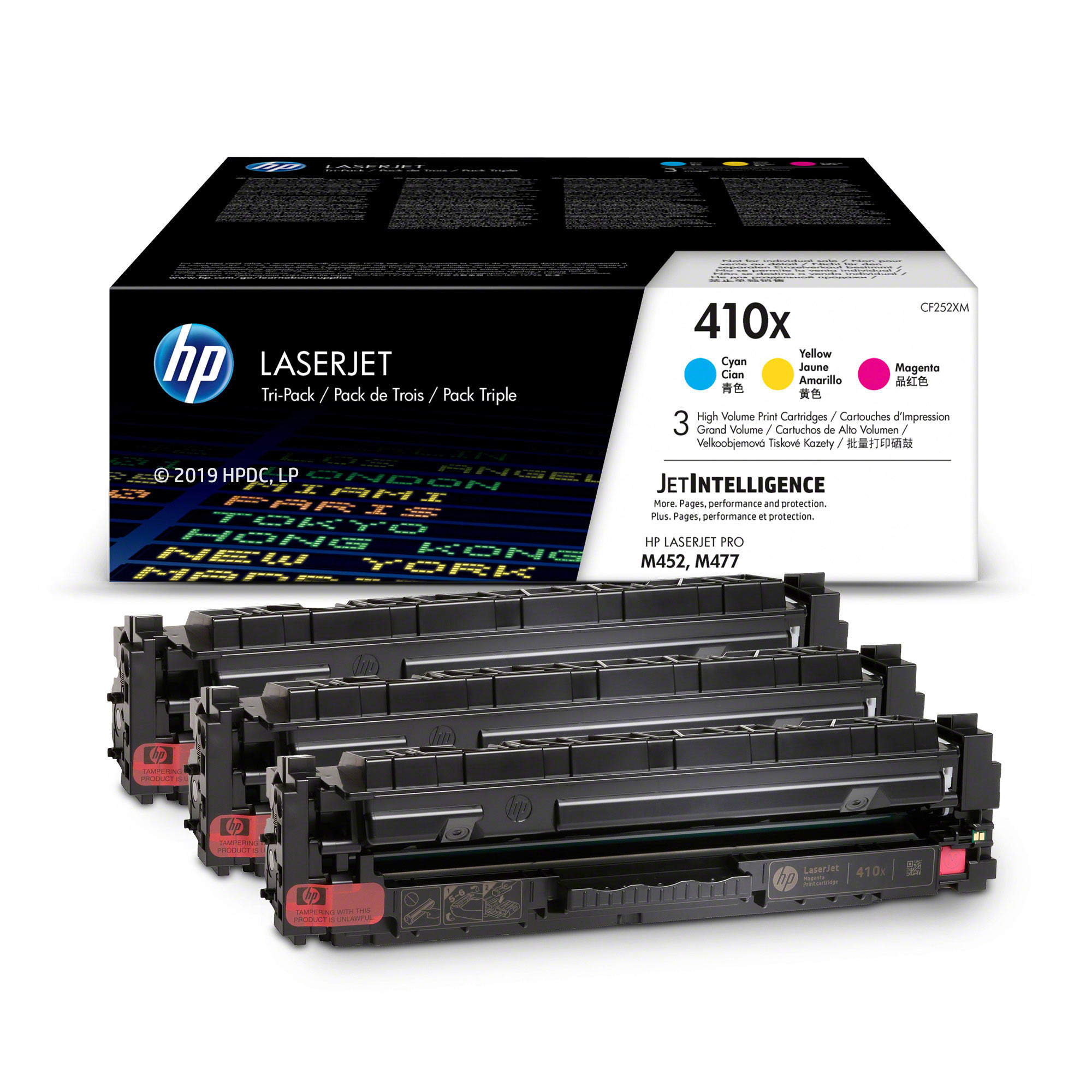 Набор картриджей 410X для HP Color LaserJet Pro M377/M452/MFP M477, 5К (О) C/M/Y CF252XM