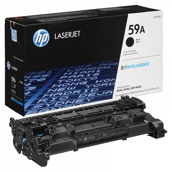 Тонер-картридж 59A для HP LJ M304/M404/MFP M428, 3К (O) чёрный CF259A