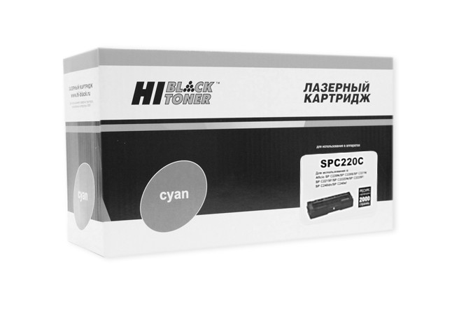 Картридж Hi-Black (HB-SPC220C) для Ricoh Aficio SPC220DN/C221DN/C222SF/C240DN, C, 2K (Повр. упак.)