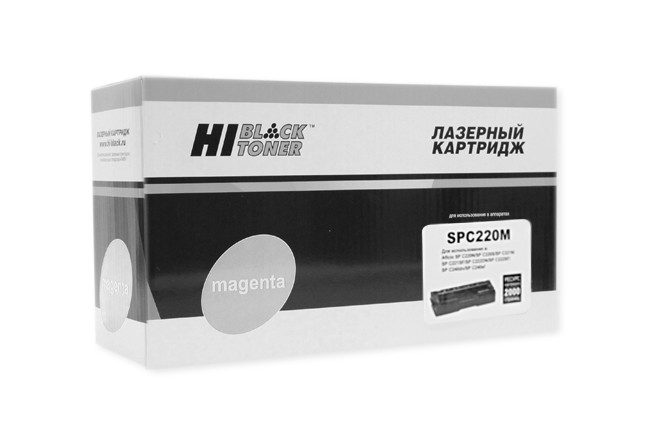 Картридж Hi-Black (HB-SPC220M) для Ricoh Aficio SPC220DN/C221DN/C222SF/C240DN, M, 2K, ПУ