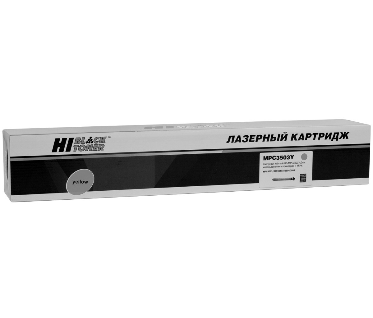 Тонер-картридж Hi-Black (HB-Type MPC3503Y) для Ricoh Aficio MP C3003/C3004/C3503, Y, 18K,ПУ