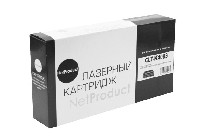 Тонер-картридж NetProduct (N-CLT-K406S) для Samsung CLP-360/365/368/CLX-3300/3305, Bk,1,5K (П/у)