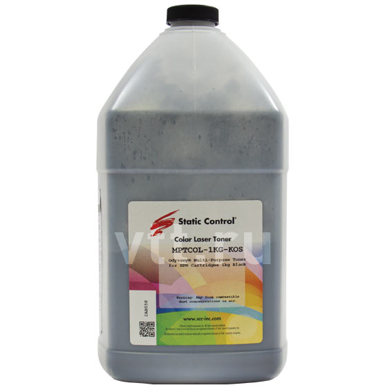 Тонер Static Control Универсальный для HP CLJ CP1515/ Canon MF-8330, Bk, 1 кг, флакон